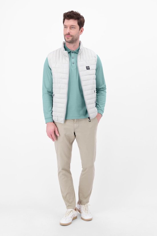 Polo Lerros à manches longues avec poche poitrine en mélange de coton 25d4211 465, taille homme 3XL