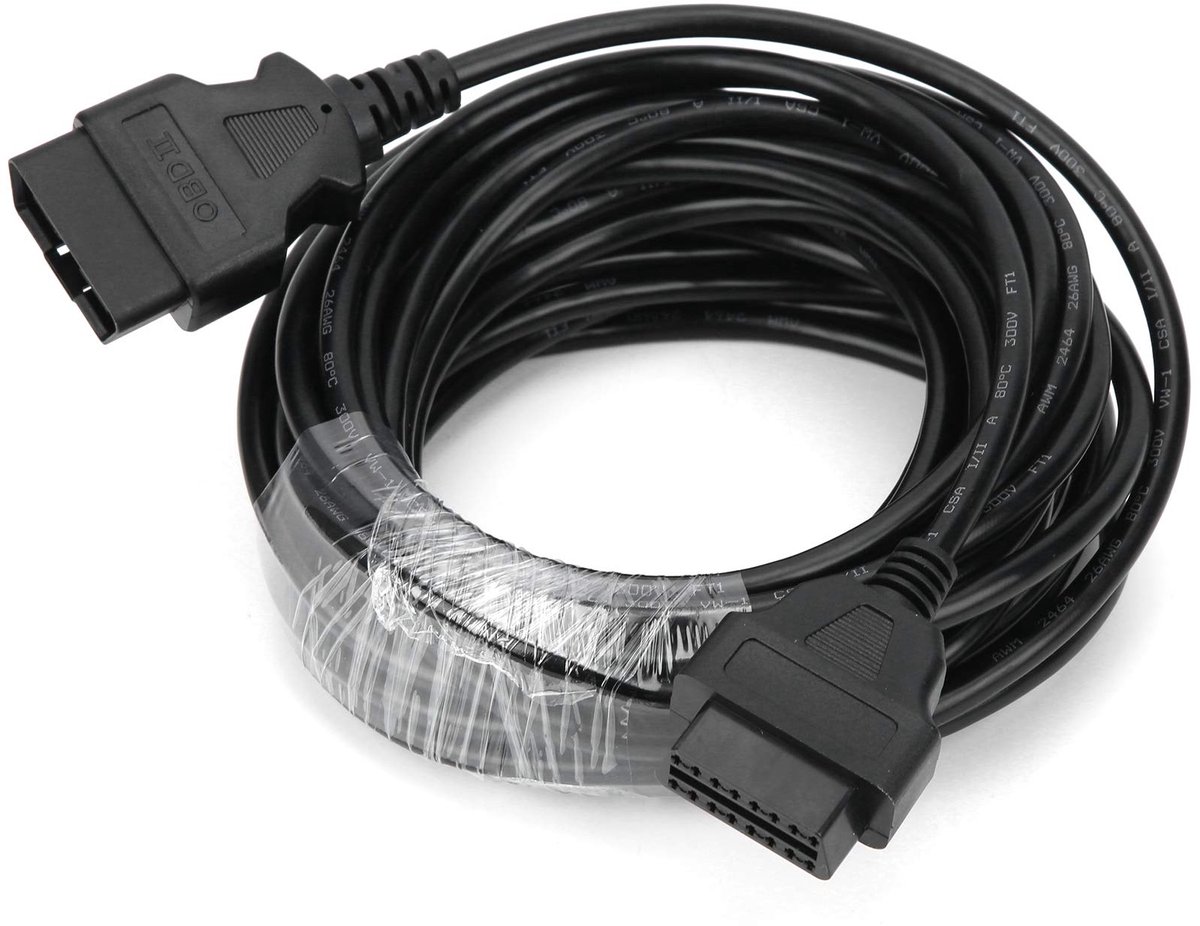 10M/32.8 Ft OBDII Extension Cable Adapter 16 Pin Male to Female Diagnostic Cord Connector