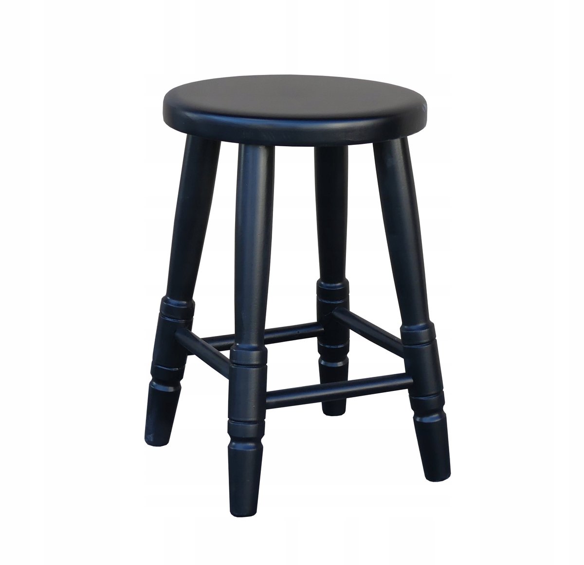 Massieve Houten Keukentabouret - Zwart