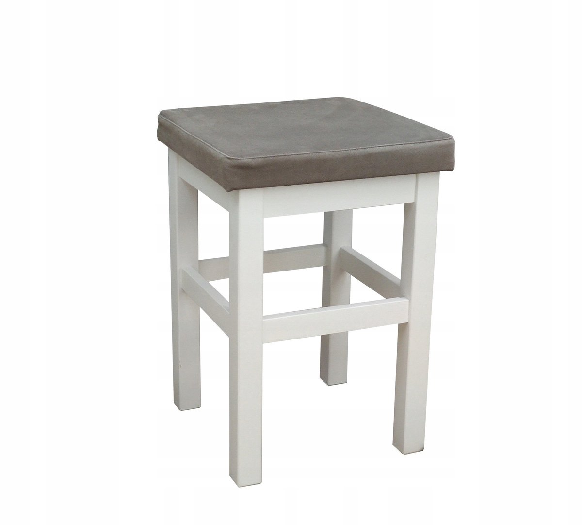 Houten Tabouret met Gestoffeerde Zitting - Keuze uit Diverse Stoffen