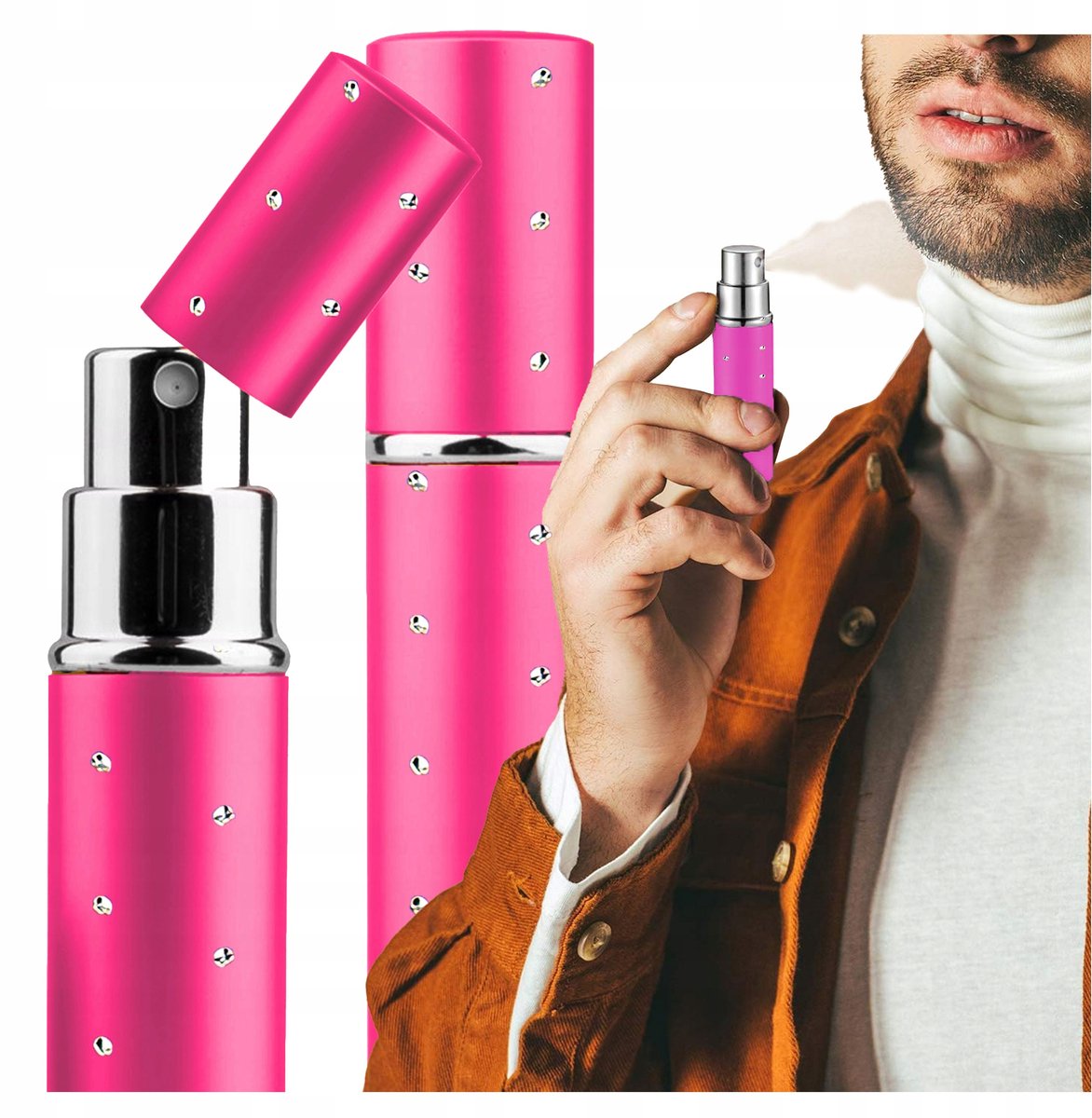 Roze Kristallen Parfum Verstuiver 10ml - Compact & Reizvriendelijk