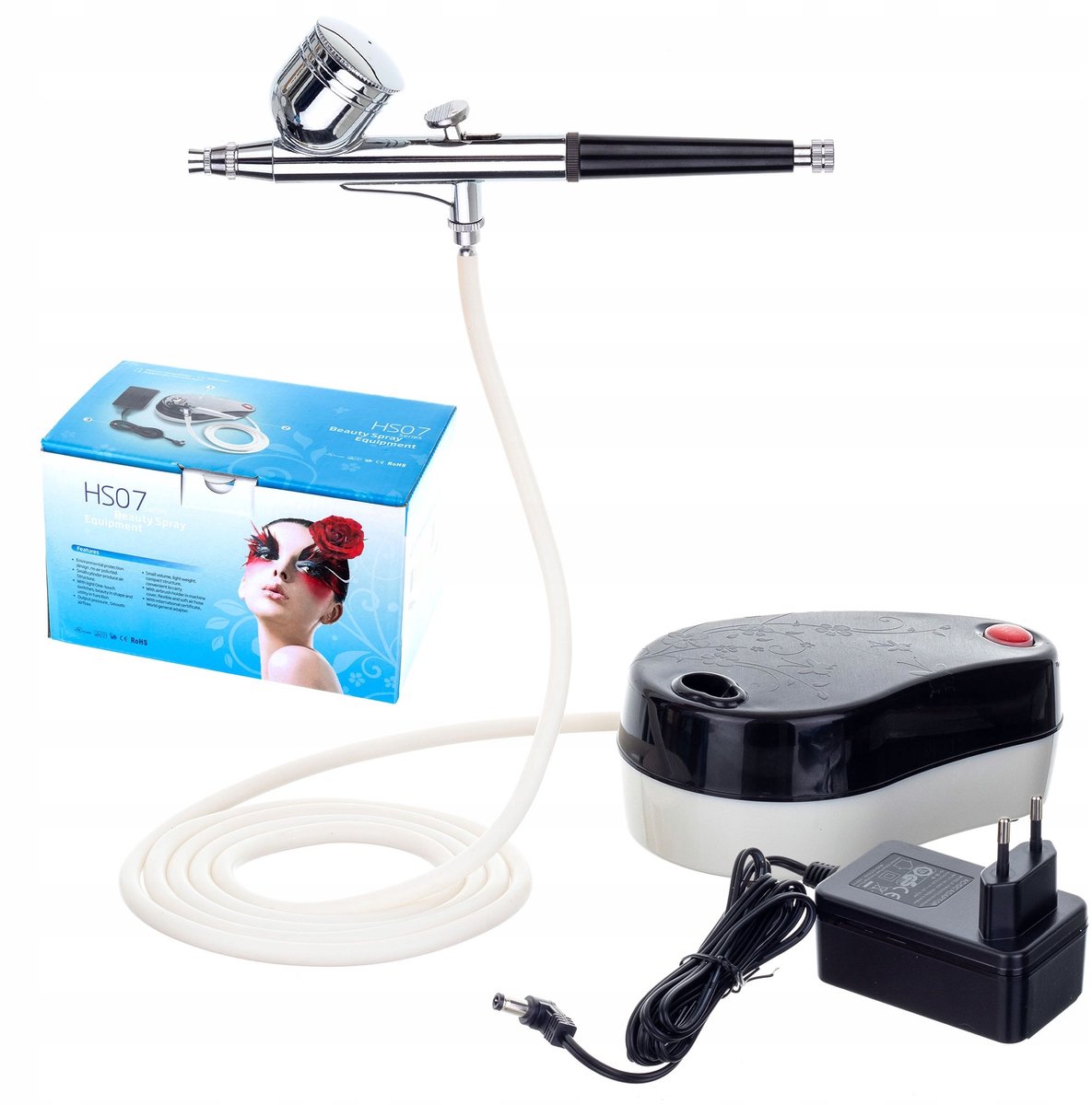 Modelbouw Compressor & Airbrush Set met Standaard