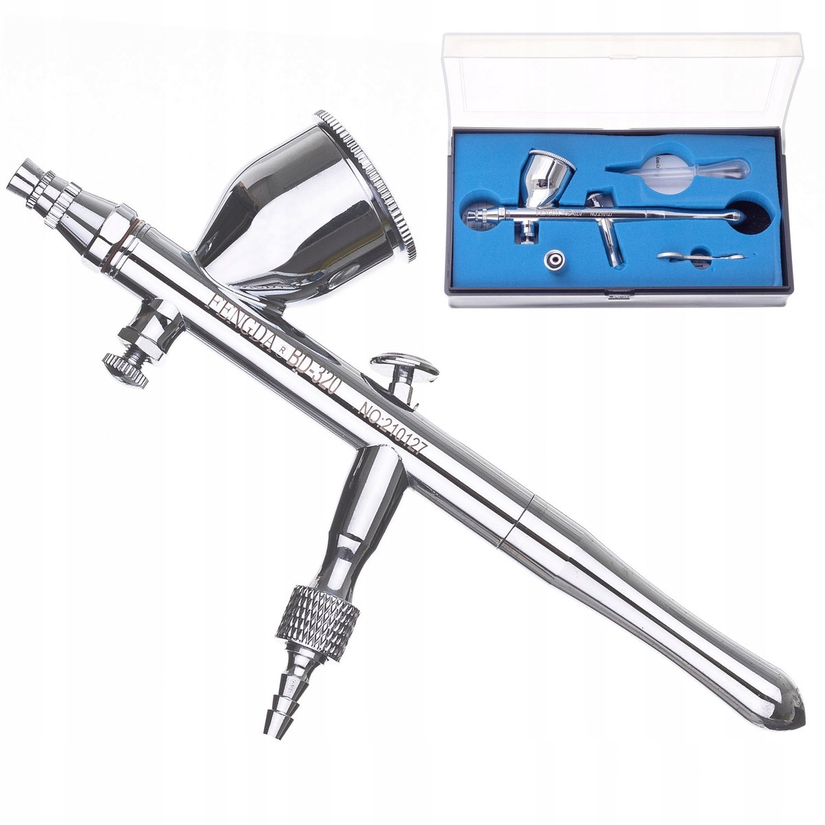 Fengda BD-320 Aerograaf 0.3mm Dubbele Actie met Luchtregeling