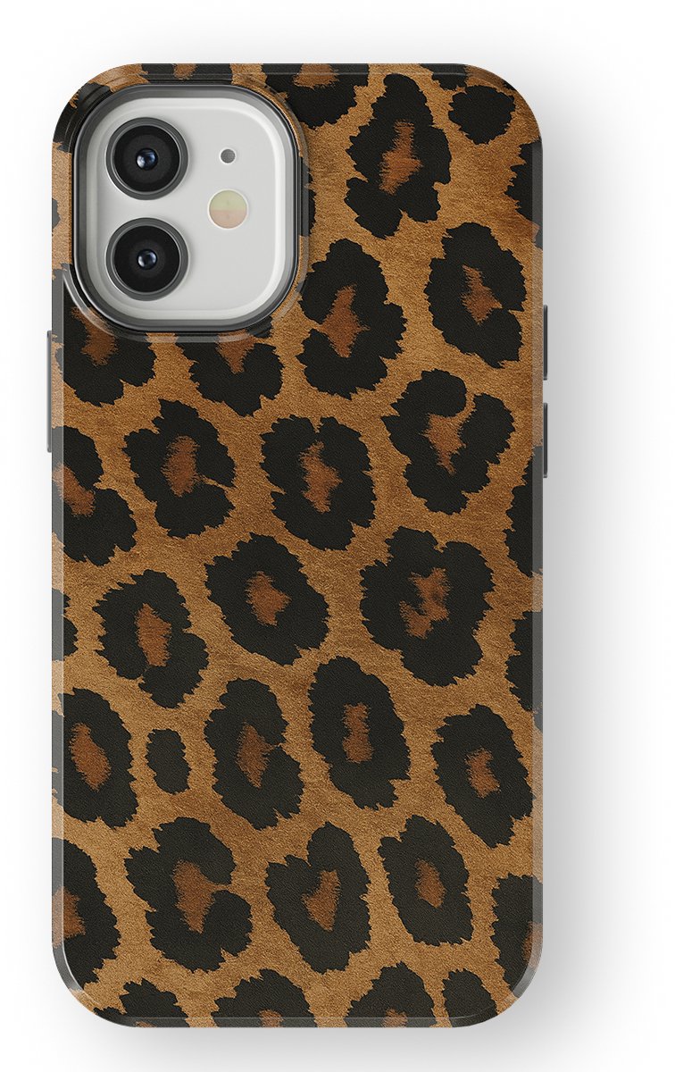 DripCase Luipaard Hoesje geschikt voor iPhone 12 Mini | Backcover met Mag | Hoesje met Dierenprint geschikt voor iPhone 12 Mini Leopard Dark