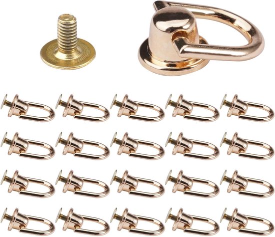 Rivet Setter 20 stuks Platte Kop Koper Messing Schroeven Moeren Nagels
