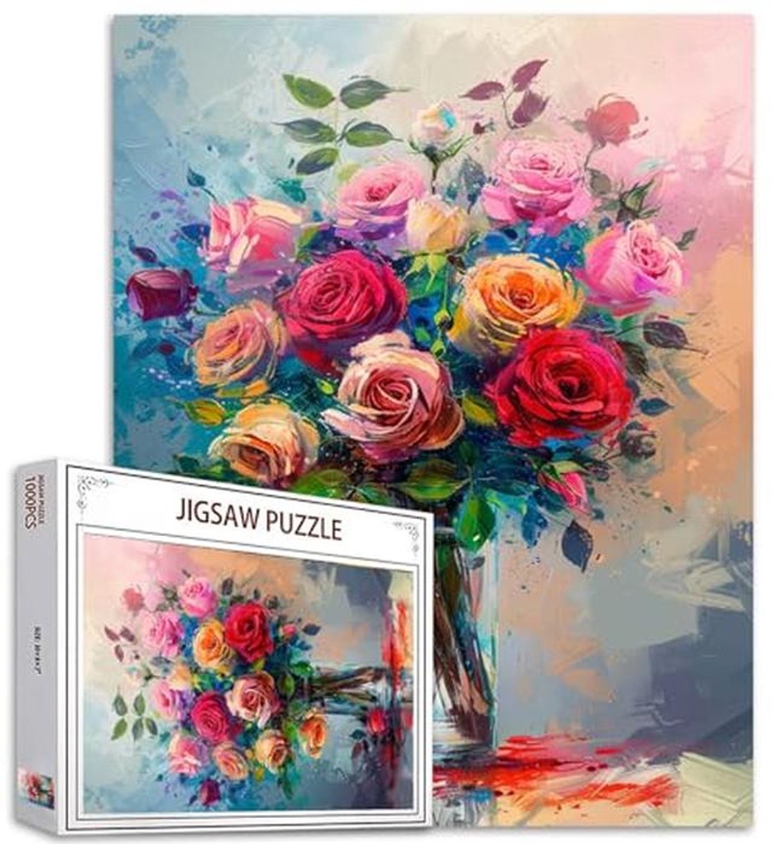 Rozen bloemen legpuzzels voor volwassenen 1000 stukjes