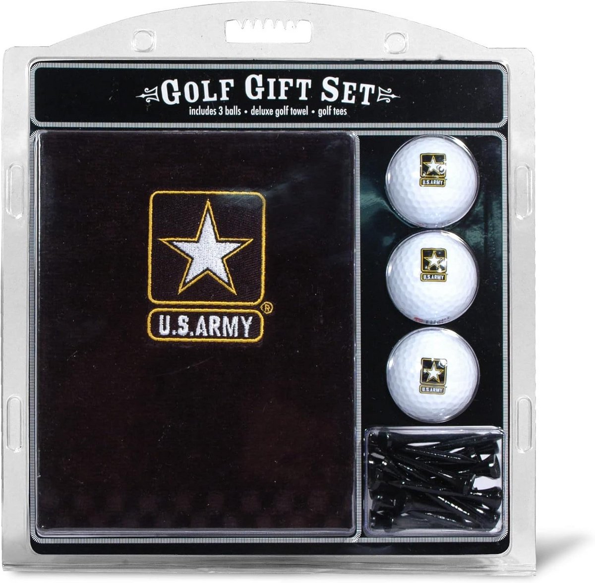 Militaire Golfset compleet met handdoek, golfballen en tees