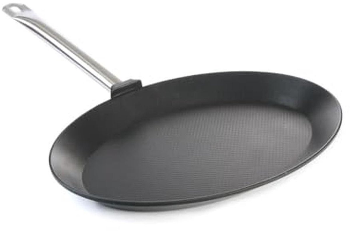 Ovalen vispan van titanium - 655x280x(H)35mm - Geschikt voor alle warmtebronnen