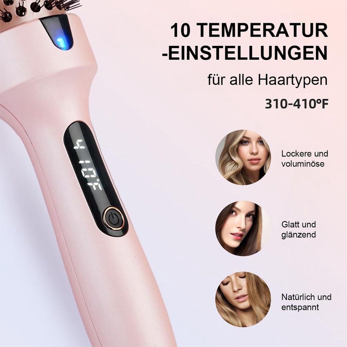 Deze krultang, haarstyler en 3,8 cm ionenverwarmde ronde - afbeelding 3