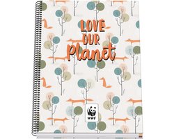 A4 Notitieboek Spiraalbinding Geruit 100 Vel 90 g/m² Hardcover