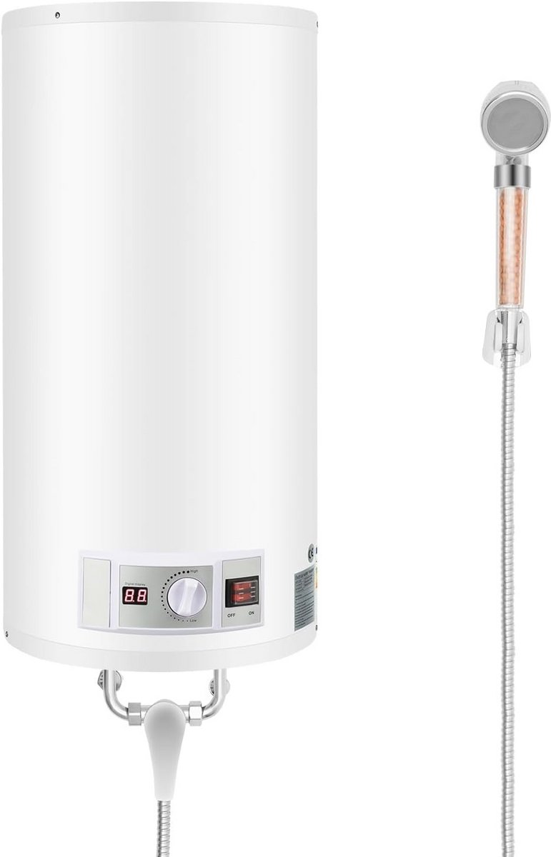 Elektrische Warmwaterboiler 80 Liter voor Wandmontage met Douche en Mengkraan
