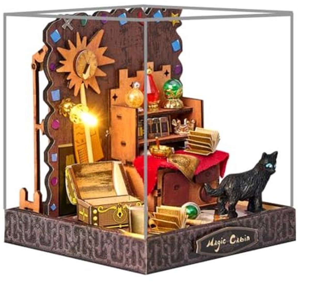 Poppenhuis Miniatuurwinkel met Stofkap en Houten Meubels