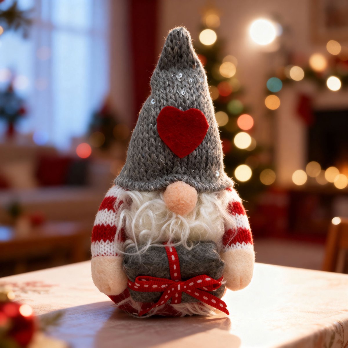 Scandinavische Kerstgnome / Kerstelf / Kerstdecoratie – 16 cm – Textiel 1 Stuks [59503]