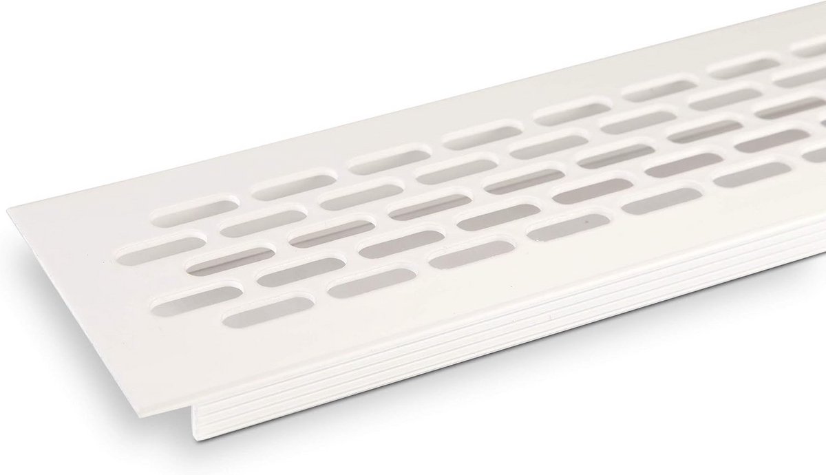 Ventilatierooster 484x60 mm Wit Aluminium voor Werkbladen en Kasten