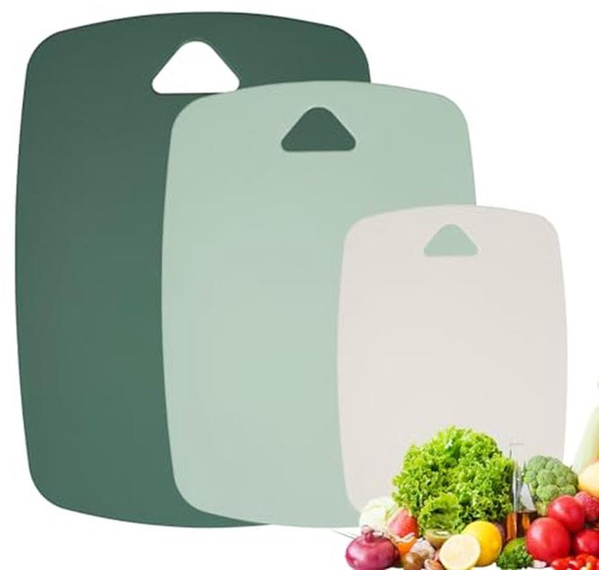 Set van 3 BPA-vrije snijplanken - Vaatwasmachinebestendig voor keuken