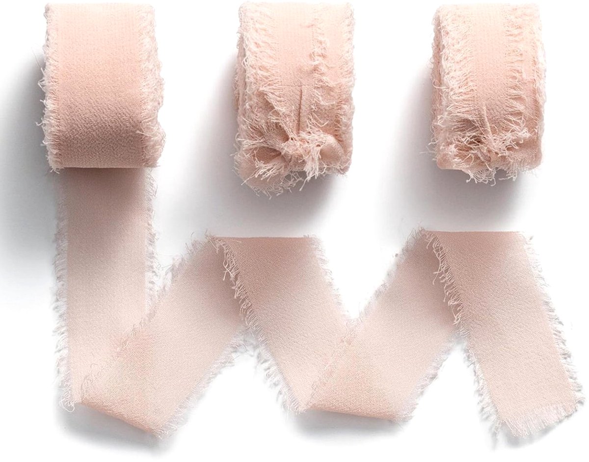 RUBY Lint, 3 kleuren, 2,5 cm × 19,5 m, cadeaulint, handgemaakt