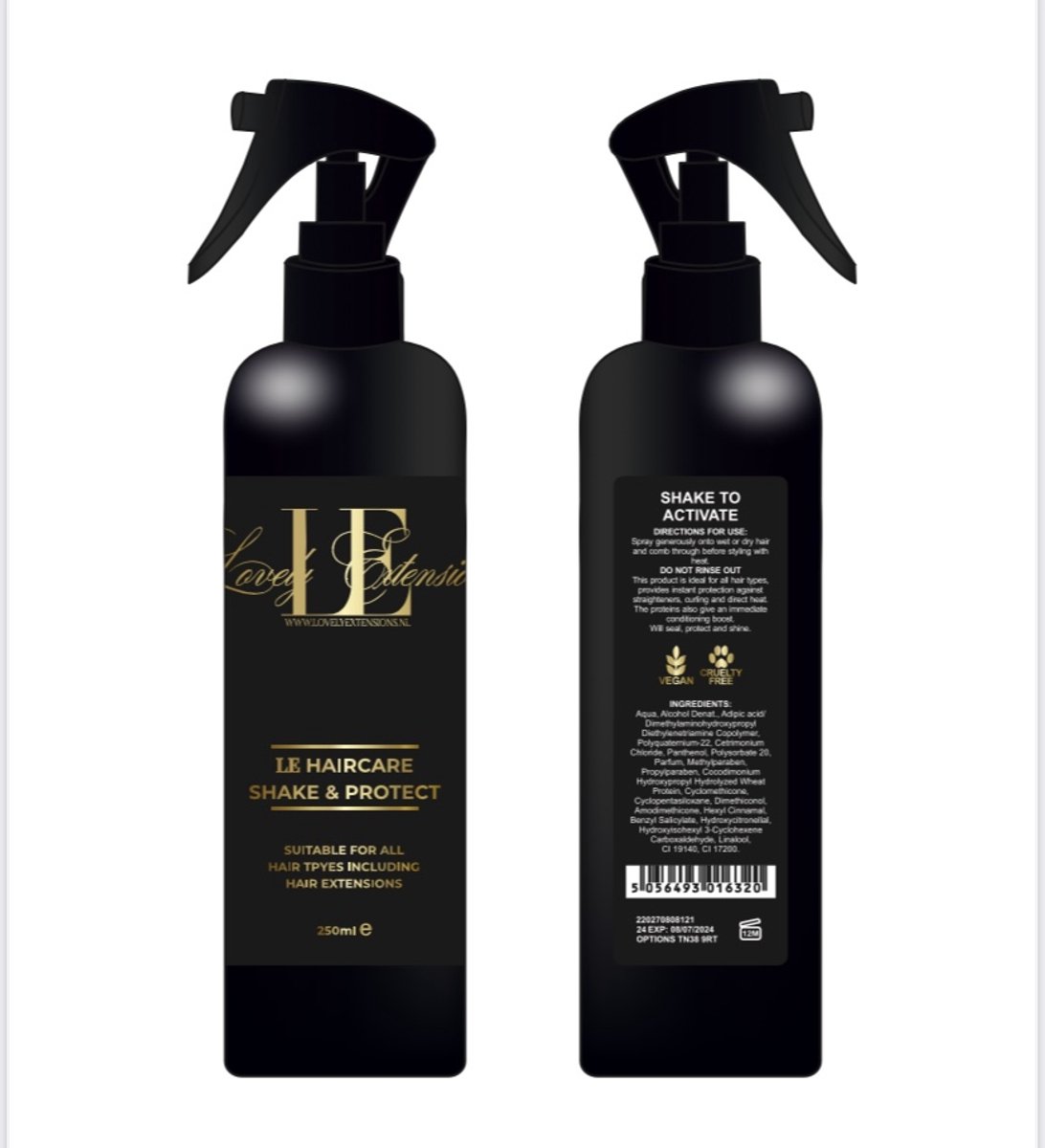 LE Haircare Shake & Protect - Hittebescherming - Haarspray - Anti - pluis - 250ml - Vegan