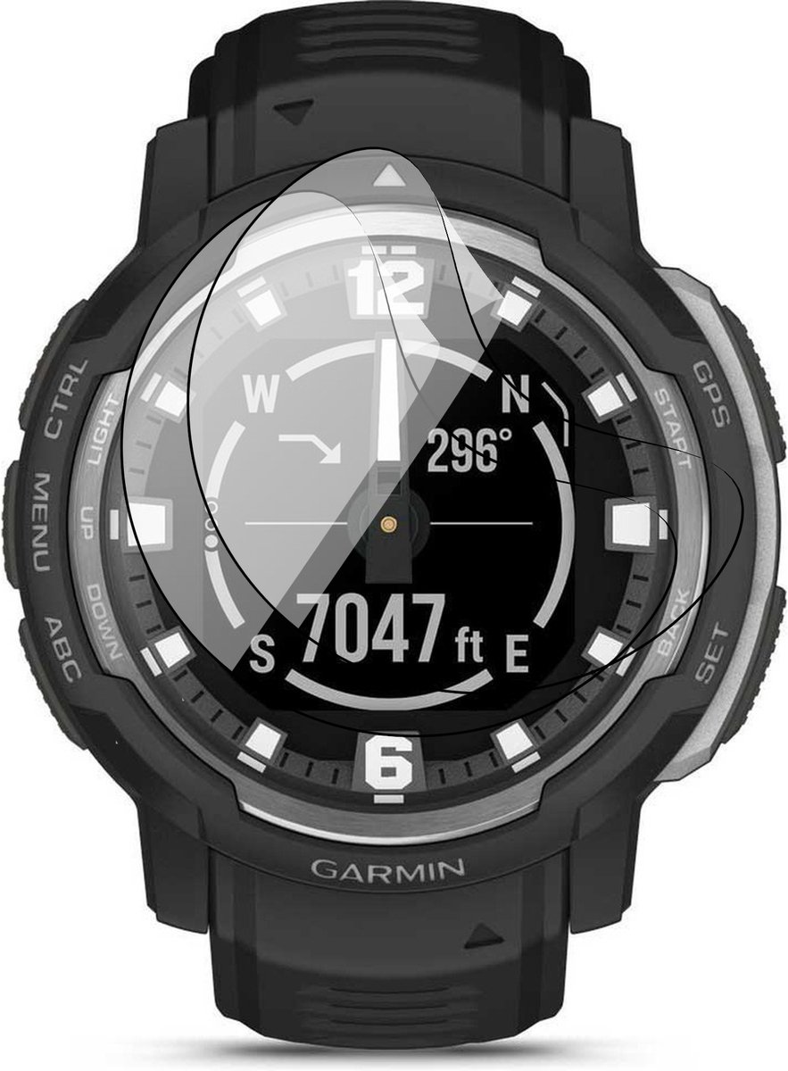 Screenprotector geschikt voor Garmin Intinct Crossover / Solar / Solar Tactical - 2x FlexGuard Screen Protector