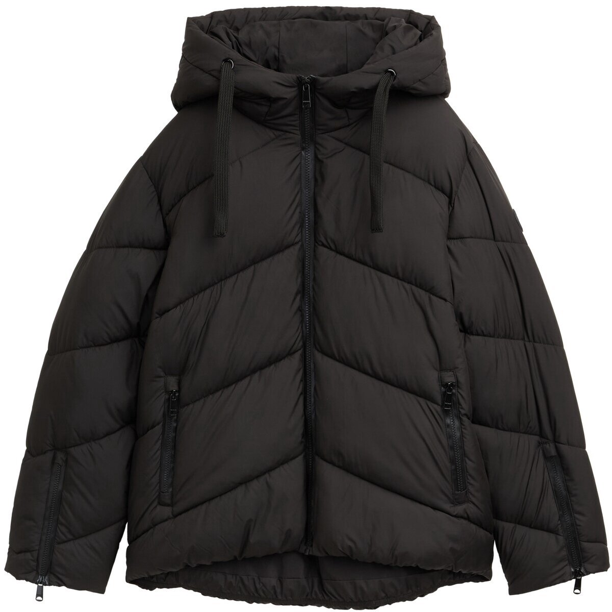 Tom Tailor - Pufferjack met capuchon - Maat S - deep black