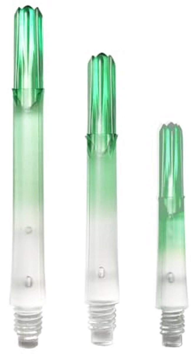 Dart Shafts Lock Straight TwinColor - Transparant Groen