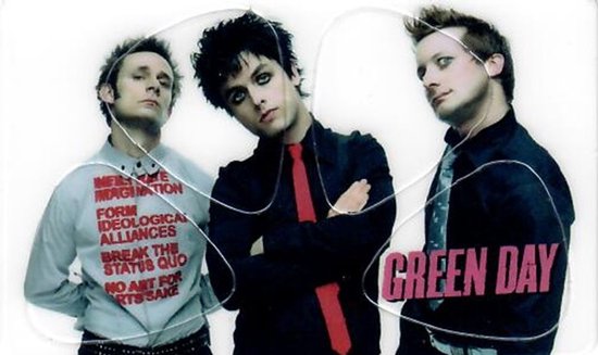 Green Day - Plectrum - Pikcard met 4 plectrums