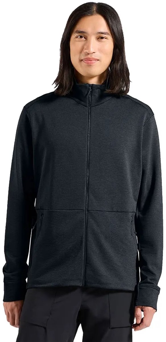 Odlo Grid Fleece Met Volledige Rits Man Zwart