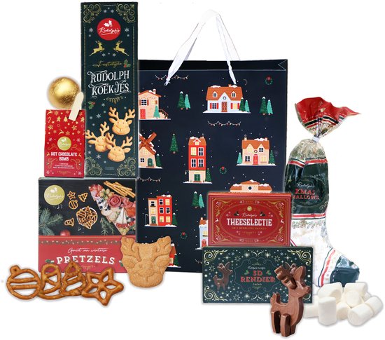 Coffret de Noël - Sac de Noël - Jolly Noël - Coffret cadeau avec des friandises de Noël