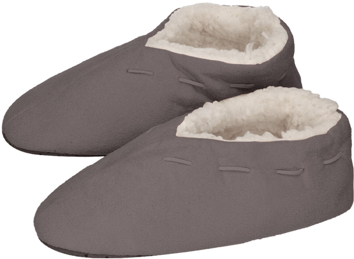 ATTREZZO® Pantoffels Heren - Spaanse Sloffen - Maat 46/47 - Grijs - Heerlijk warm!