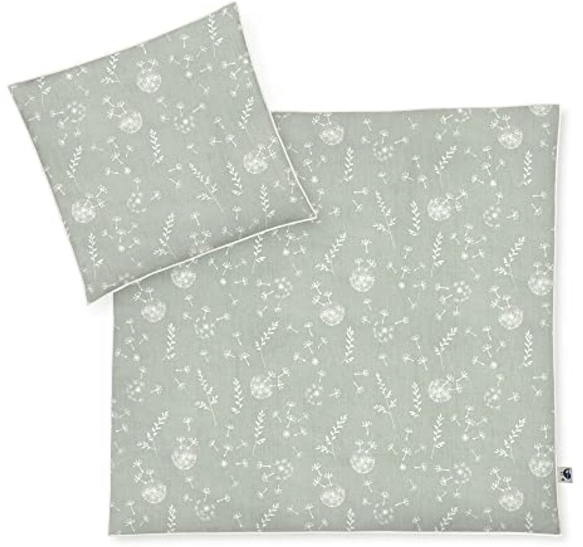 Babybeddengoedset 100% biologisch katoen - Wilde bloemenpatroon, Oeko-Tex gecertificeerd