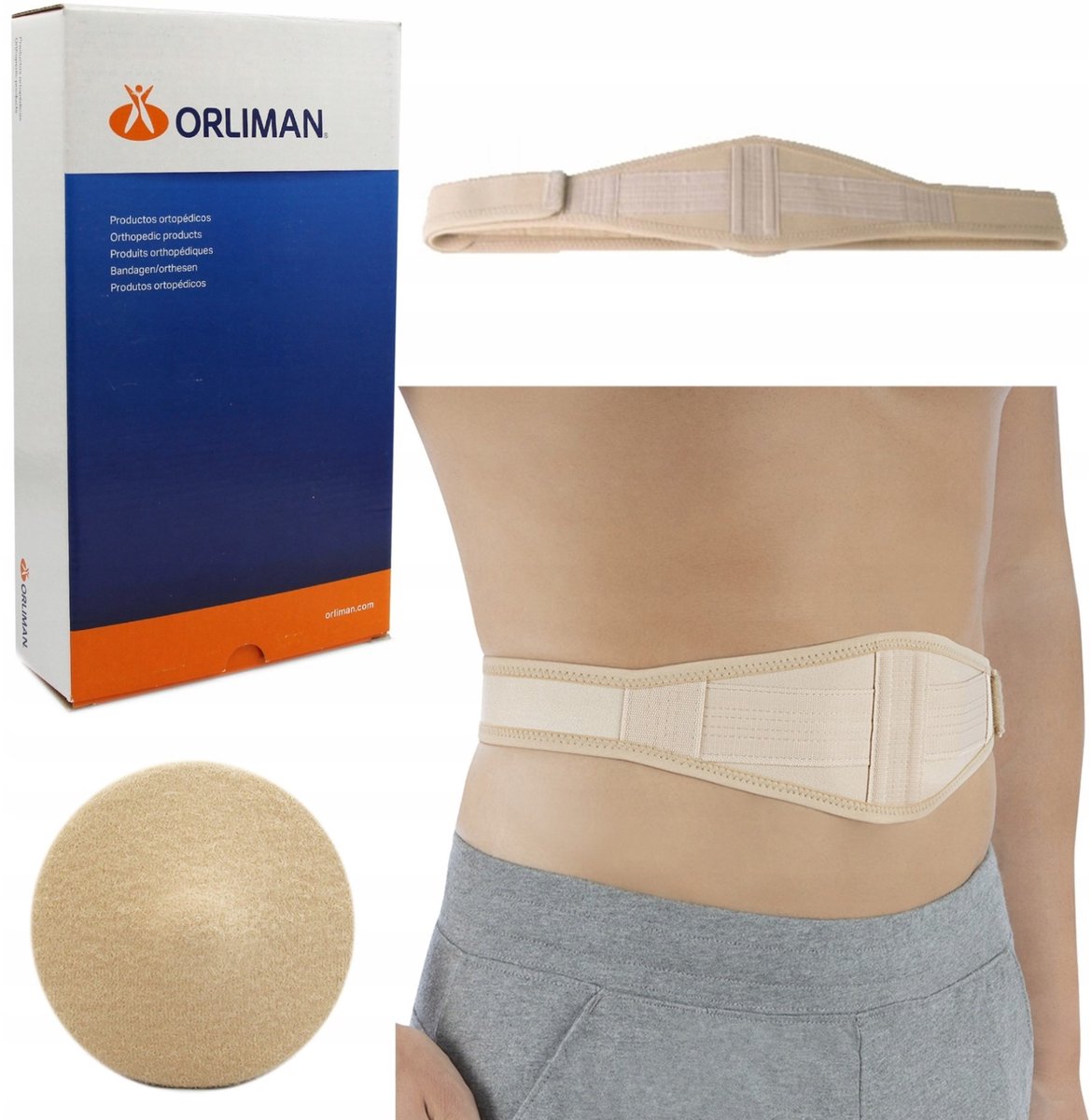 Orliman O-104 Buikband Navelbreuk Pelotte Drukverband Maat XS