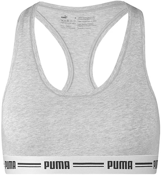 PUMA PUMA WOMEN RACER BACK TOP 1P HANG Soutien-gorge femme - gris chiné - Taille S