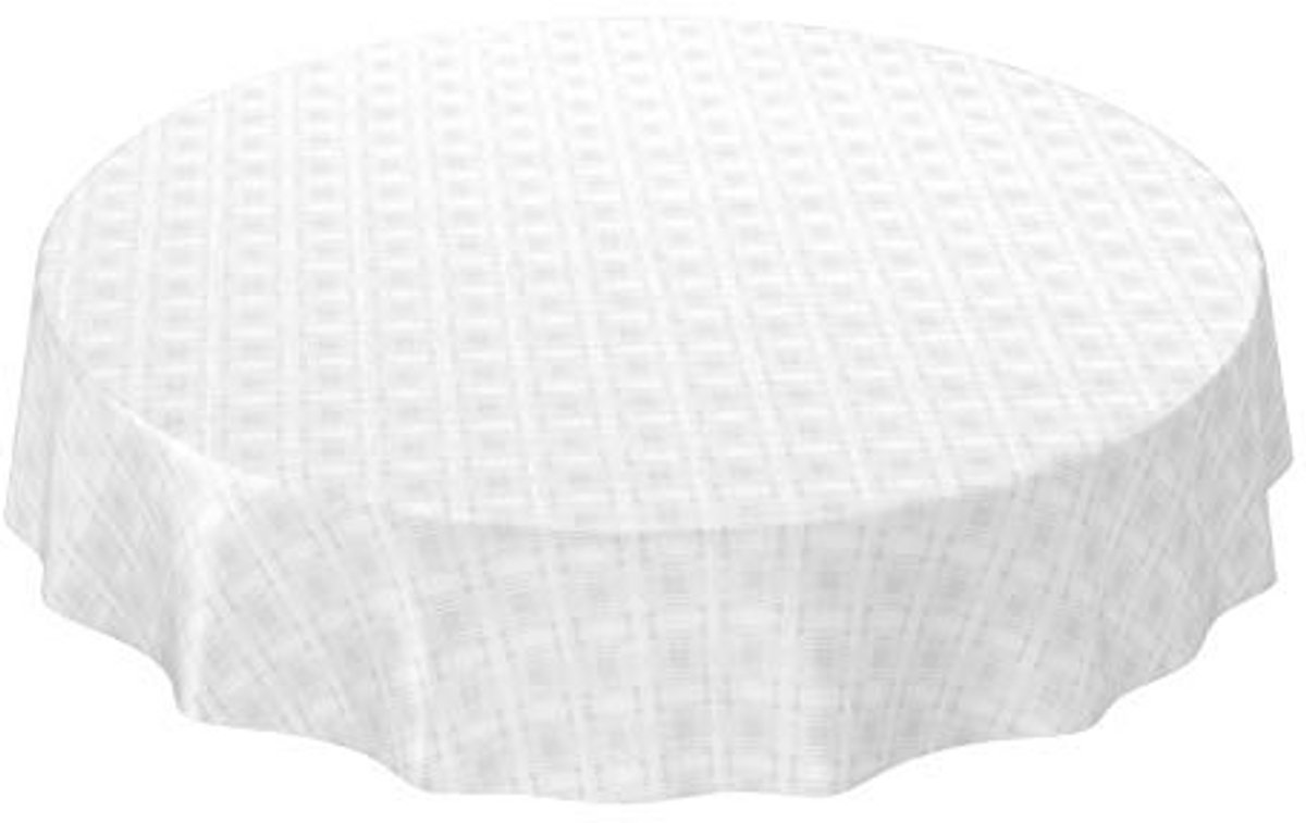 Afwasbaar Tafelkleed Effen Wit Ovaal 240 x 140 cm - Duurzaam en Elegant
