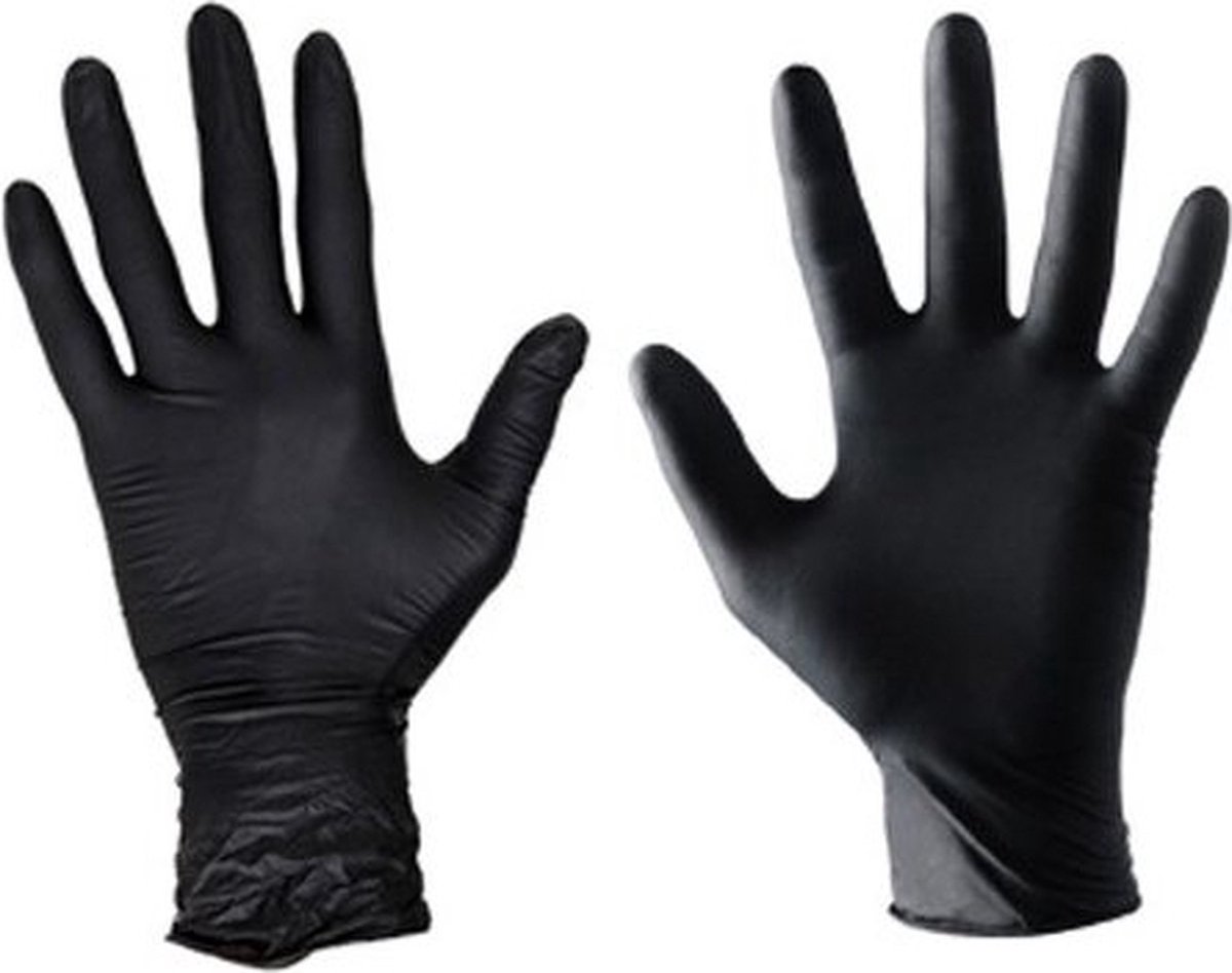 Latex Handschoenen 100 stuks Extra Large Zwart