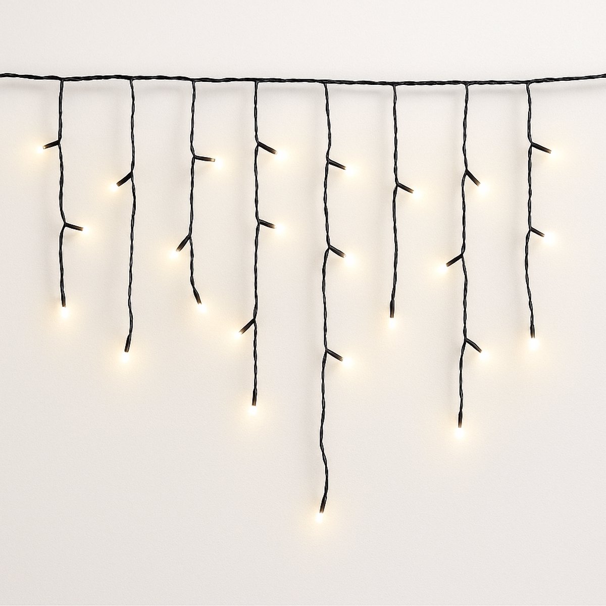 FlinQ IJspegel Lichtslinger Warmwit 200 LED - Gevelverlichting - Warm Wit Licht - 200 lampjes - 14 meter (4,68 meter lichtjes) - Kerstverlichting buiten