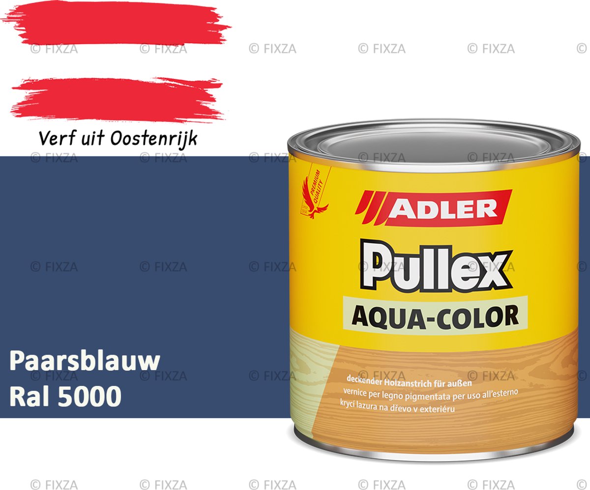 ADLER Pullex Aqua-Color Houtverf Buiten – Paarsblauw – 2,5 Liter – Watergedragen houtbescherming voor Buitenhout – Beschermt tegen Schimmel en Algen