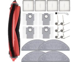 20 Stuks accessoires geschikt voor Roborock Q10 S5/Q10 S5+/Q10 X5 robotstofzuiger - Stofzuiger onderdeel - Stofzuigeraccessoires - 1 hoofdborstels, 4 stofzakken, 4 dweilpads, 4 HEPA-filters, 6 zijborstels, 1 reinigingsborstel