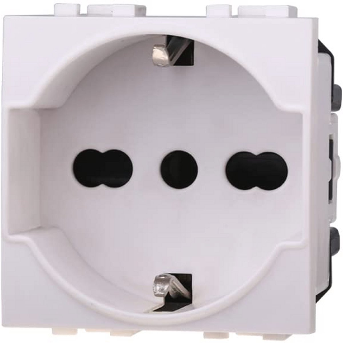 Schuko-stopcontact 2P+T 16A - 4 Stuks, Wit