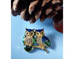 Zelto-Broche-Uil-Sieraad-Uiltjes-Dames Broche -Heren Broche-Broches-Fashion-Broche Boetiek-Bijoux-Mode-Roze-Geel-Wit-Pop-Broches & Spelden-Sierspeld-Accessoires-Dames Mode -Heren Mode-Vest Sluiting-Sjaal Speld-Broches-