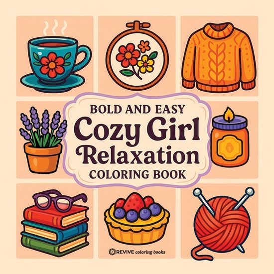 Bold & Easy Stress Relief Coloring Books- Bold & Easy Cozy G ... - cover