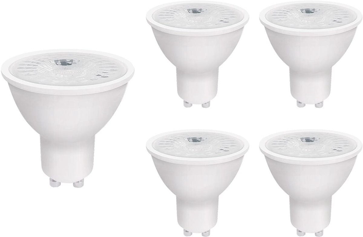 VITO LED Spot PAR16 GU10 - 6W (replaces 50W) - 516lm - 2700K - 175-265V - Ø50mm - Energy efficient - 5 pieces