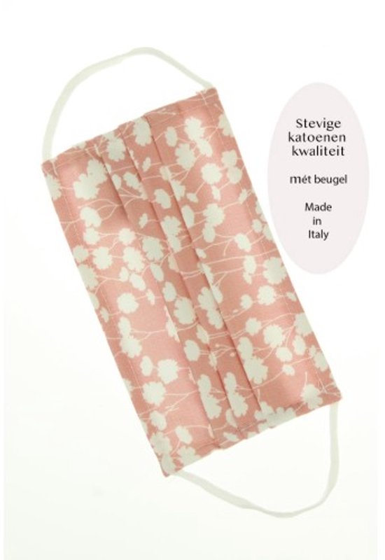 Masque lavable à belles Fleurs rose clair - Rose clair - Très bonne qualité - Réglage possible - Masque buccal non médical réutilisable - OV - Imprimé floral - Masque facial - Face Mask Fashion Mask