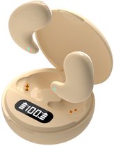 De Beste Gadgets Invisible Sleep Earbuds – Draadloze Bluetooth 5.4 Slaap Oordopjes | Kleine oordopjes | Kleine Oortjes | Comfortabel, Geluidsisolerend & Onzichtbaar | Ideaal voor Zijslapers – 24 Uur Speeltijd - Kaki