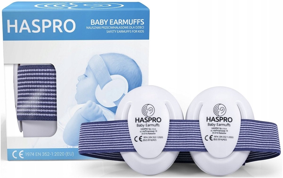 Haspro Baby Oordopjes Blauw - Gehoorbescherming Baby's & Kinderen (0-3 jaar)