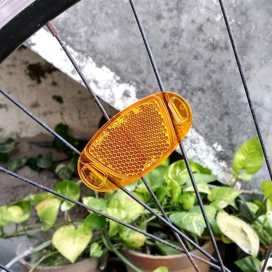 8 stuks - Spaakverlichting voor fiets en mountainbike - Spaakreflectoren - Fietsreflectoren - Waarschuwingslichten voor fietsen - Geel - Accessoires voor fietswielen - Geschikt voor de veiligheid bij nachtelijk fietsen van Merkloos — afbeelding 2
