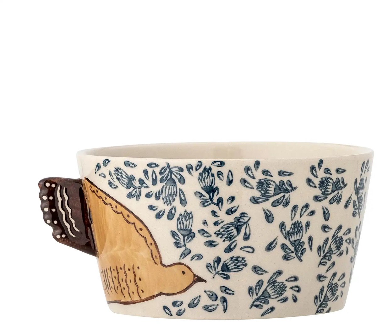 Kom aardewerk nature Hezha 13cm