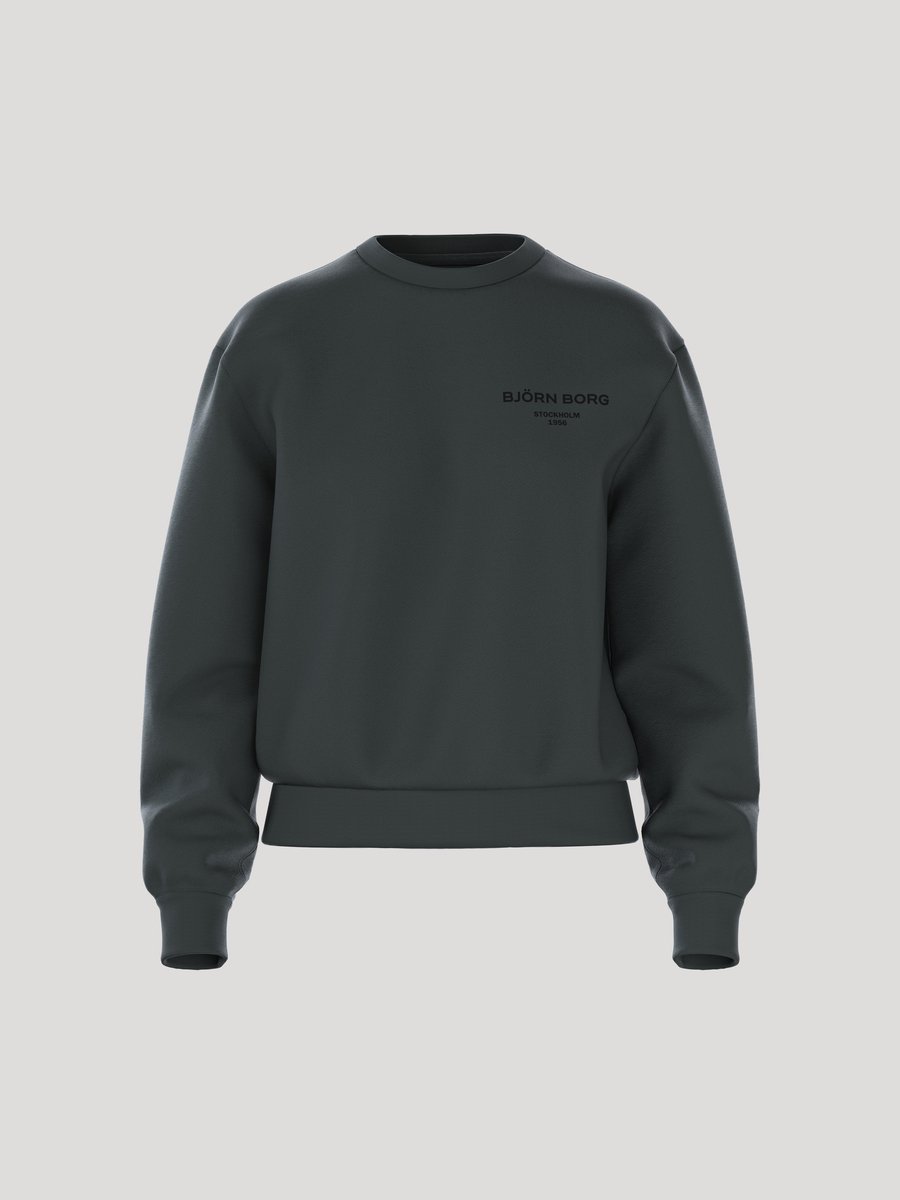 Björn Borg Essential 1 Trui Lange Mouw Dames Sweater - Vrouwen Trui - Urban Chic Groen - Maat XL