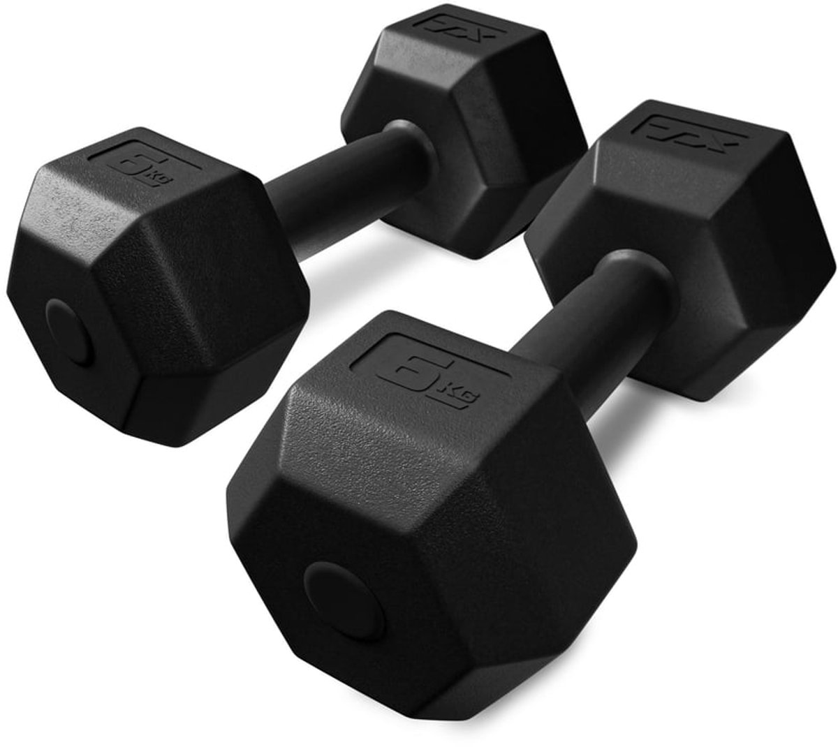 Trex Sport TX-006CD – Dumbells – Composiet Coating – Halters voor Fitness – Voor Thuisgym & Kracht – 2 x 6 kg – Totaal 12 kg