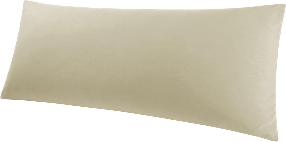 Provento - Zijslaapkussen overtrek 100% microvezel met ritssluiting 50x160 cm - kussensloop lang kussen - zwangerschapskussenovertrek kaki