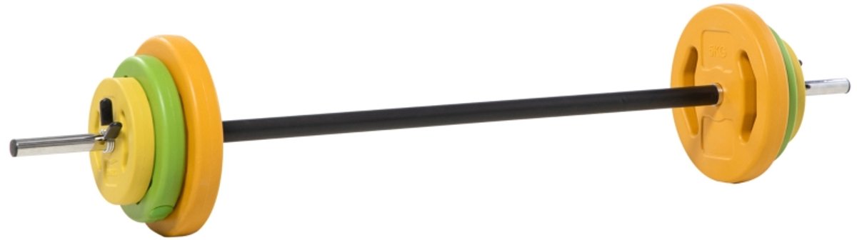 Verstelbaar Halterset - Dumbbell 20 KG - Antislipgreep - 2 x 5 kg, 2 x 2,5 kg, 2 x 1,5 kg Schijven - 1 x 2 kg Halterstang - Thuisgym Oplossing - Krachttraining - Oranje+Groen+Geel