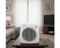 ThermoFan 2000W Ventilatorkachel met 2 Warmtestanden & Thermostaat – Compacte Staande Elektrische Kachel 17,7 x 23,8 x 25,4 cm – Voor Binnengebruik – Vorst- & Oververhittingsbeveiliging – Altameubel
